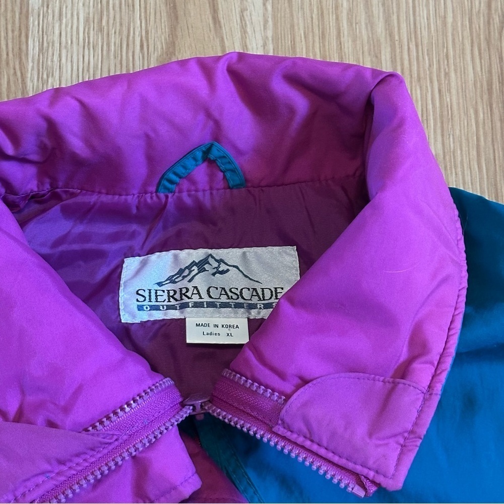Vintage Sierra Cascade Ladies XL 90s Windbreaker bright colorful ski Jacket - Picture 2 of 7
